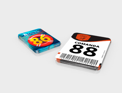 Comanda com Dados Variáveis em PVC 0,76mm Cristal Frente e Verso 13,6x21,1cm - 4x0 - 1 unid