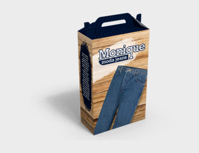 Caixa de Presente Grande com Alça Couchê 300g Laminação Fosca e Verniz Localizado 18,9x9x27cm - 4x0 - 500 unid