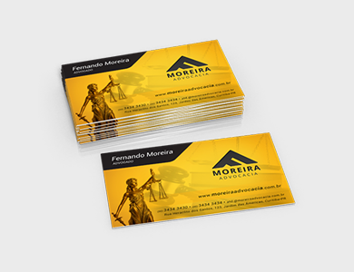 Cartão de Visita Couchê 300g Laminação Fosca + Verniz Localizado + Hot Stamping 9x5cm - 4x1 - 5000 unid