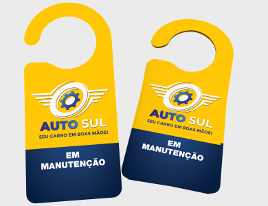 Display de Retrovisor em PVC 0,3mm Branco 8,5x20cm - 4x4 - 50 unid