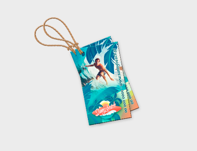 Tag Couchê 300g Verniz Total Frente 5x9cm - 4x4 - 500 unid