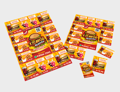 Folha Cupom de Desconto Couchê 120g Sem Verniz 15 Espaços 15x21 cm - 4x1 - 2500 unid