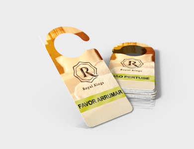 Não Perturbe em PVC 0,5mm Fosco Frente e Verso 8,5x20cm - 4x4 - 100 unid