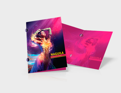 Pasta com Orelha Couchê 250g Verniz Total Frente 31x45cm - 4x1 - 50 unid