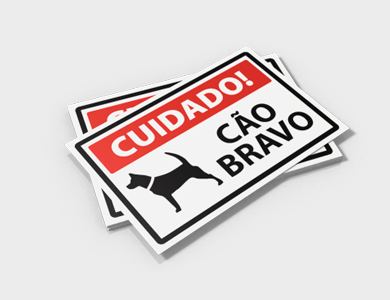 Placas de Sinalização/Informativa Grande em PVC 0,5mm Cristal Frente e Verso 45x30 cm - 4x0 - 1 unid