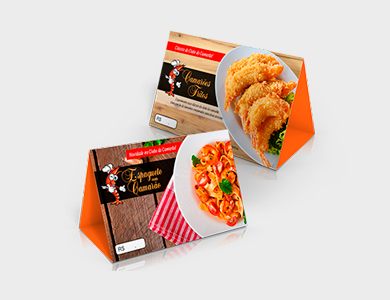 Prisma de Mesa Horizontal Couchê 300g Laminação Fosca 15x10cm - 4x0 - 250 unid