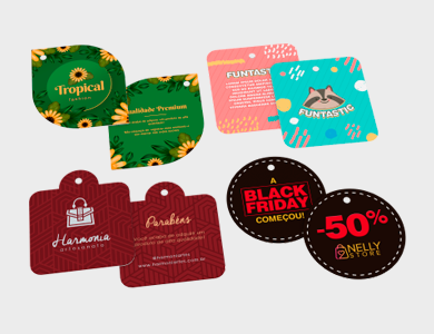 Tag Especial Couchê 250g Laminação Fosca 4x5cm - 4x0 - 5000 unid